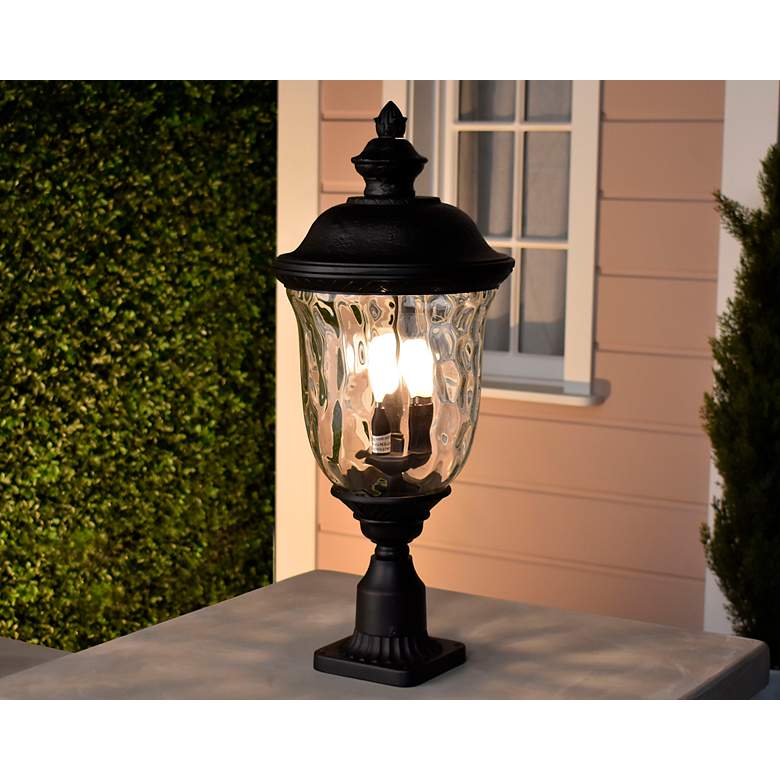 Image 7 Maxim Carriage House 29" Bronze and Water Glass Outdoor Post Light more views