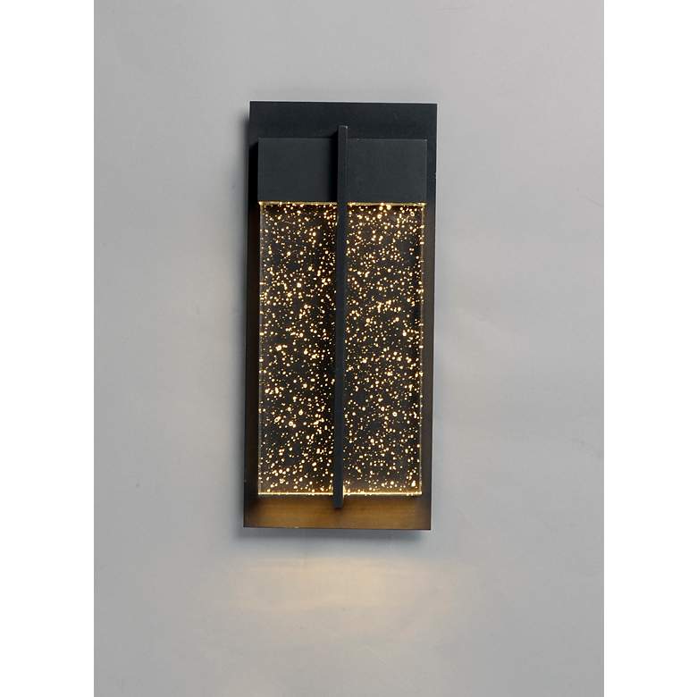 Image 1 Maxim Cascade 13 3/4" High Black LED Outdoor Wall Light