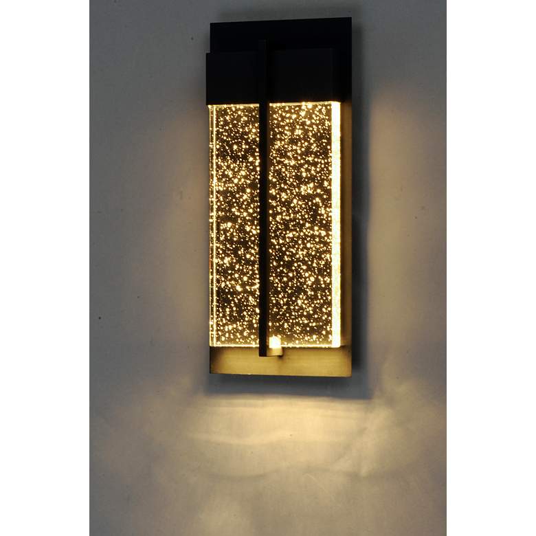 Image 3 Maxim Cascade 13 3/4" High Black LED Outdoor Wall Light more views