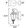 3_Maxim Cascade 13 3/4"H Black Large LED Outdoor Wall Light more views