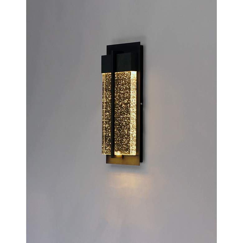 Image 3 Maxim Cascade 16" High Black LED Outdoor Wall Light more views