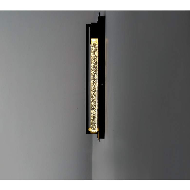 Image 4 Maxim Cascade 16" High Black LED Outdoor Wall Light more views