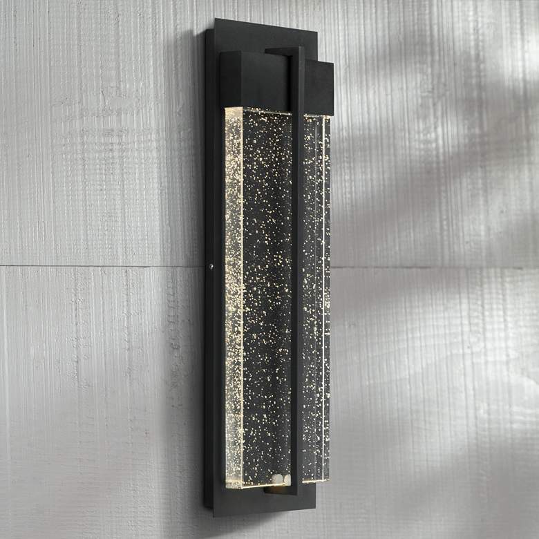 Image 1 Maxim Cascade 21" High Black LED Outdoor Wall Light