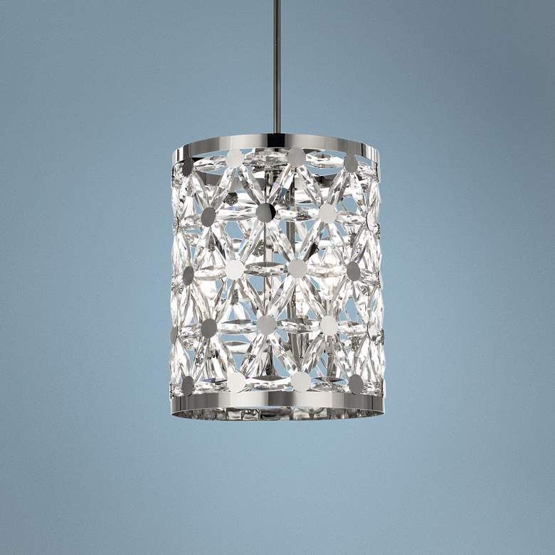 Image 1 Maxim Cassiopeia 11 3/4" Wide Polished Nickel Mini Pendant