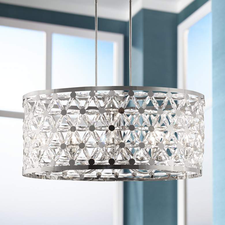 Image 1 Maxim Cassiopeia 33 inch Wide Polished Nickel Pendant Light