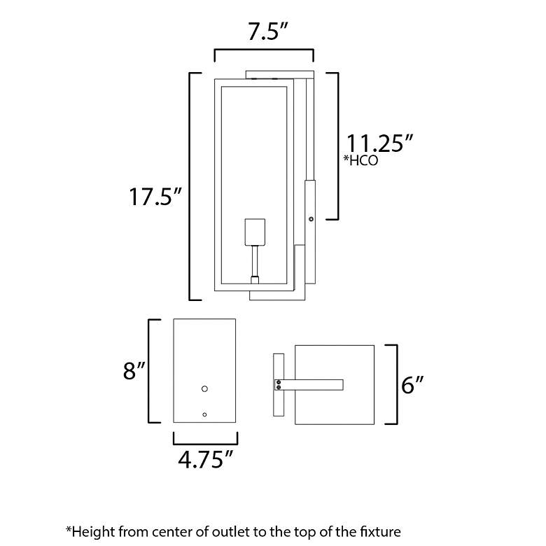 Image 5 Maxim Catalina 17 1/2" High Dark Bronze Outdoor Wall Light more views