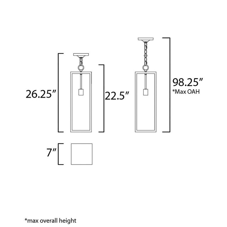 Image 4 Maxim Catalina 22 1/2"H Dark Bronze Outdoor Hanging Light more views