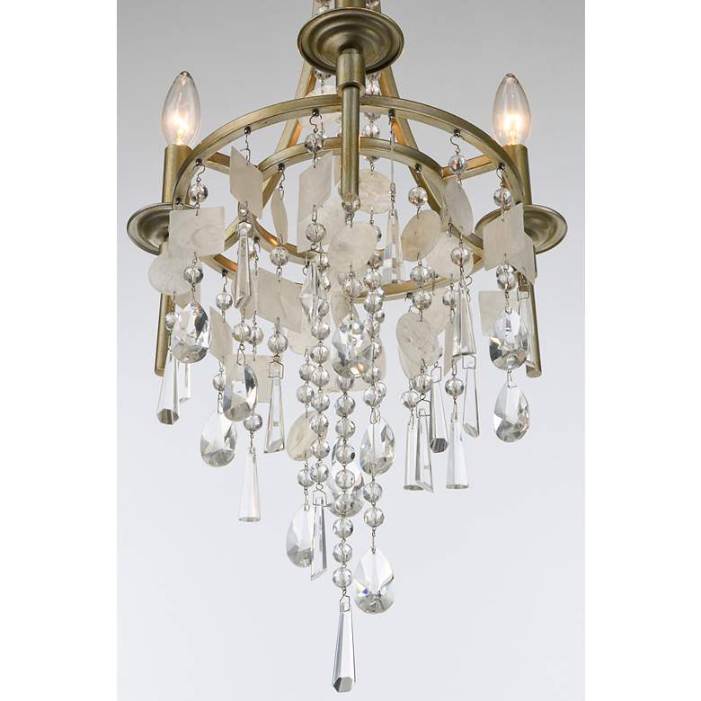 Image 3 Maxim Cebu 15" Wide Traditional Gold and Glass 3-Light Chandelier more views
