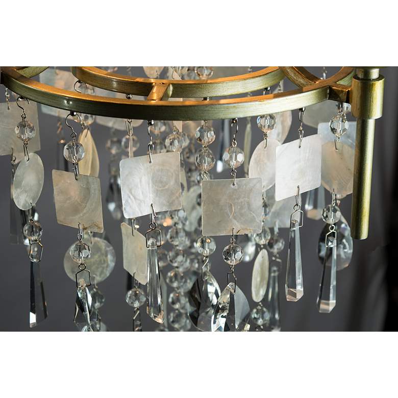 Image 4 Maxim Cebu 15" Wide Traditional Gold and Glass 3-Light Chandelier more views