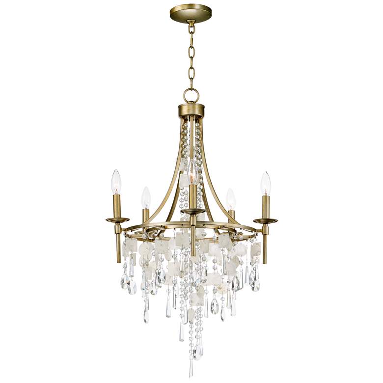 Image 1 Maxim Cebu 20.8 inch Traditional Gold and Silver 5-Light Chandelier