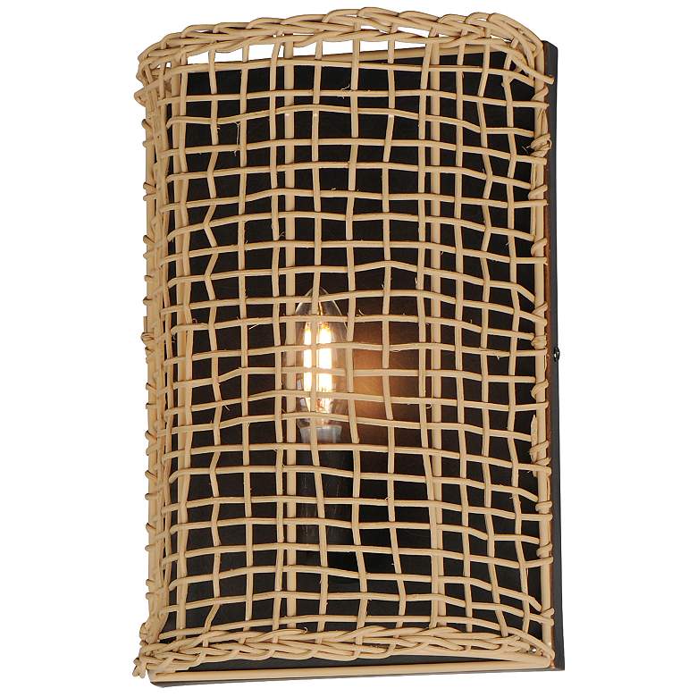 Image 1 Maxim Cestino 12 1/4" High Antique Bronze 1-Light Wall Sconce