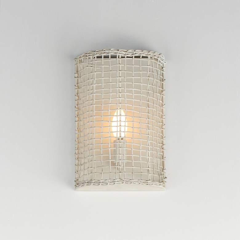 Image 3 Maxim Cestino 12 1/4" High Weathered White 1-Light Wall Sconce more views