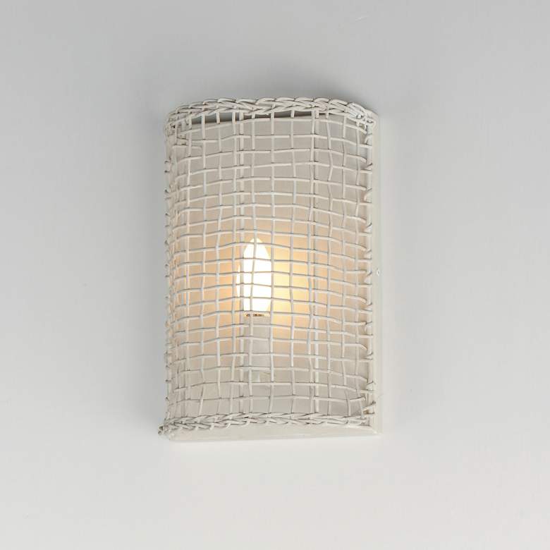 Image 4 Maxim Cestino 12 1/4" High Weathered White 1-Light Wall Sconce more views