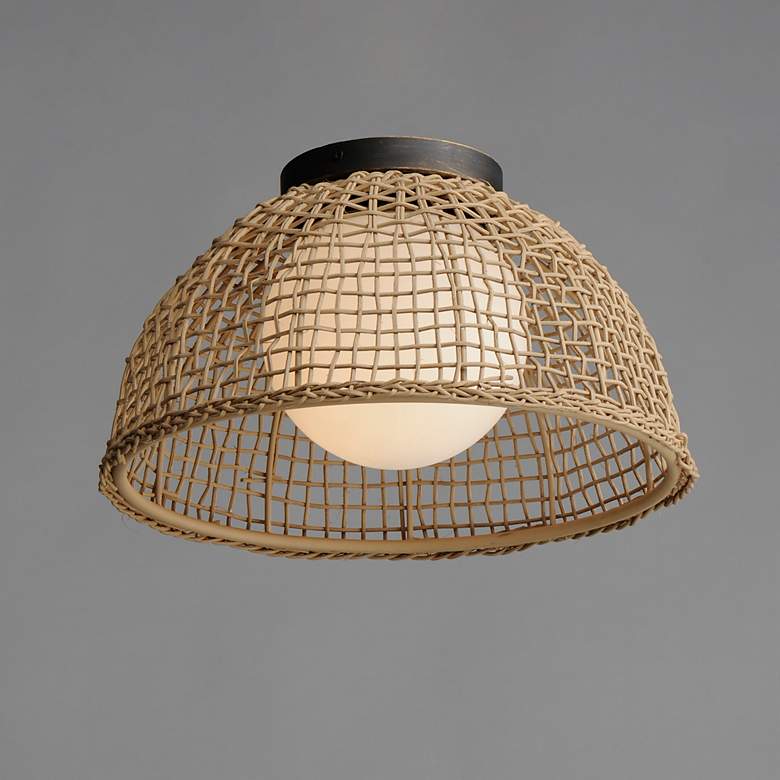Image 3 Maxim Cestino 15 3/4" Wide Antique Bronze Ceiling Light more views