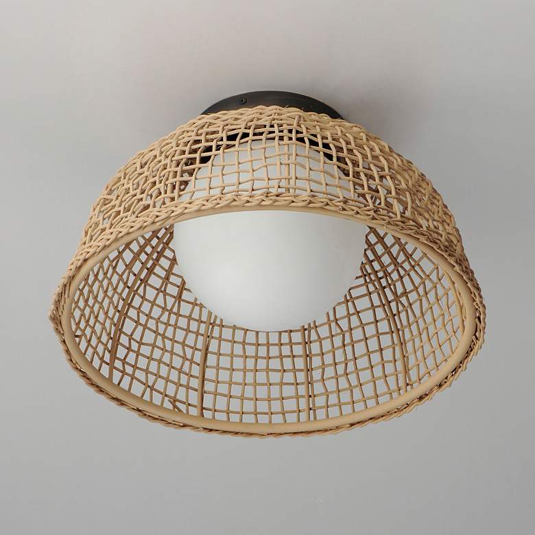 Image 4 Maxim Cestino 15 3/4" Wide Antique Bronze Ceiling Light more views