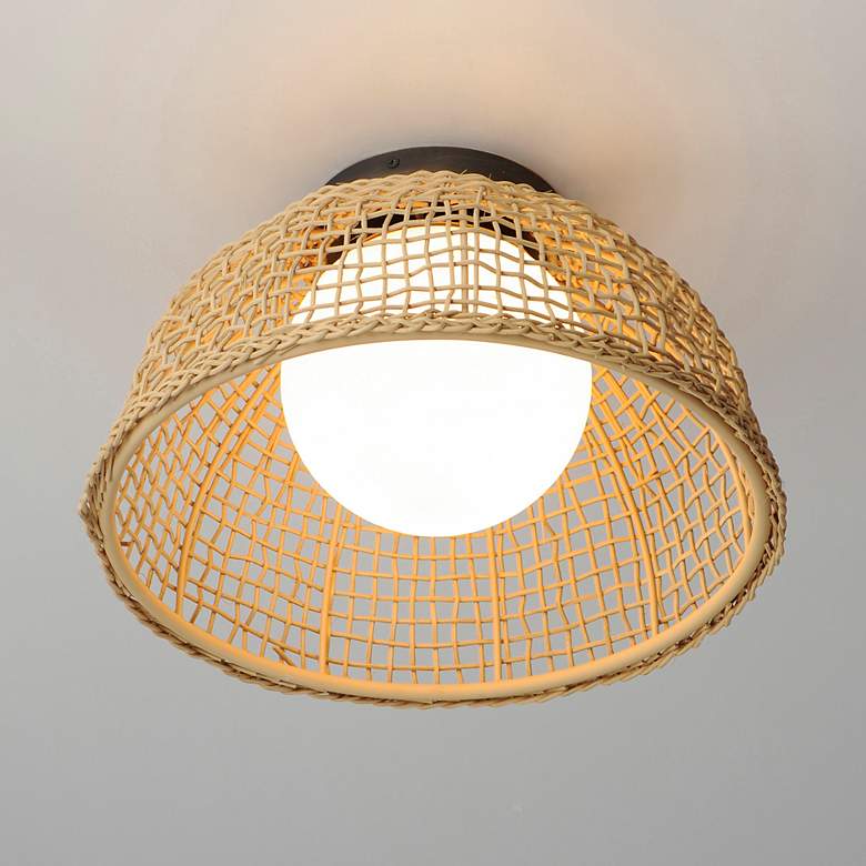 Image 5 Maxim Cestino 15 3/4" Wide Antique Bronze Ceiling Light more views