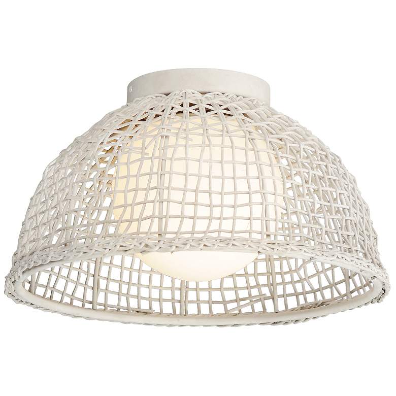 Image 2 Maxim Cestino 15 3/4" Wide Weathered White Ceiling Light