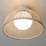 1_Maxim Cestino 15 3/4" Wide Weathered White Ceiling Light