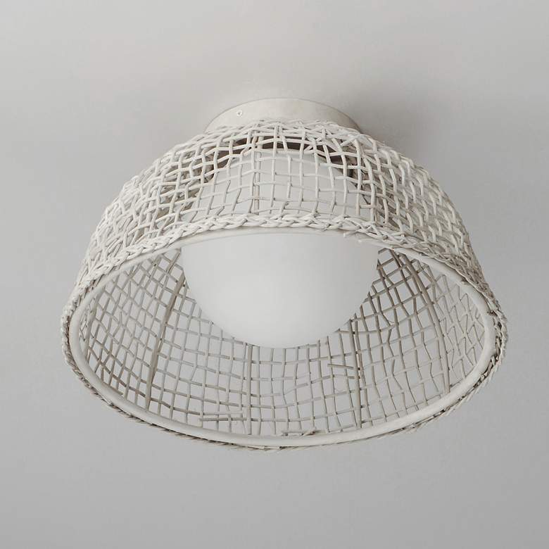 Image 4 Maxim Cestino 15 3/4" Wide Weathered White Ceiling Light more views