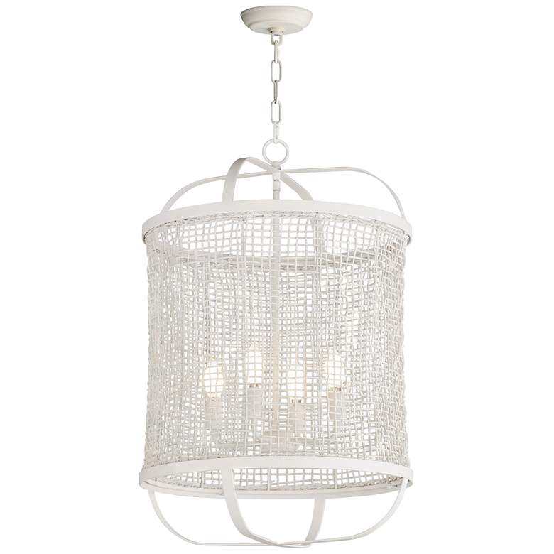 Image 1 Maxim Cestino 19" Wide Weathered White Pendant