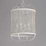 2_Maxim Cestino 19" Wide Weathered White Pendant more views