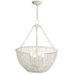 Maxim Cestino 21" Weathered White 4-Light Pendant