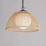3_Maxim Cestino 21" Wide Antique Bronze 1-Light Pendant more views