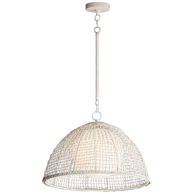 Image 1 Maxim Cestino 21" Wide Weathered White 1-Light Pendant