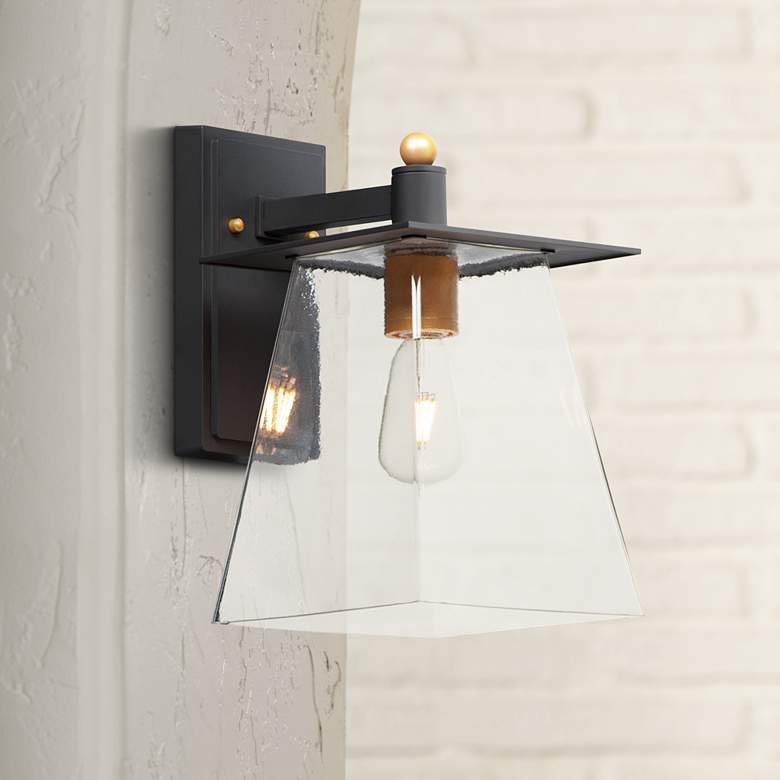 Image 1 Maxim Chalet 13" High Bronze and Gold LED Outdoor Wall Light