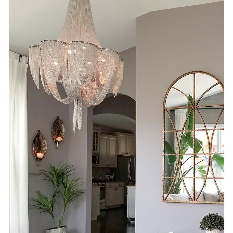 Image 4 Maxim Chantilly 14" Wide Nickel Jewelry Chain Chandelier more views