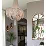 4_Maxim Chantilly 14" Wide Nickel Jewelry Chain Chandelier more views