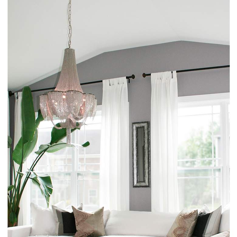 Image 6 Maxim Chantilly 14" Wide Nickel Jewelry Chain Chandelier more views