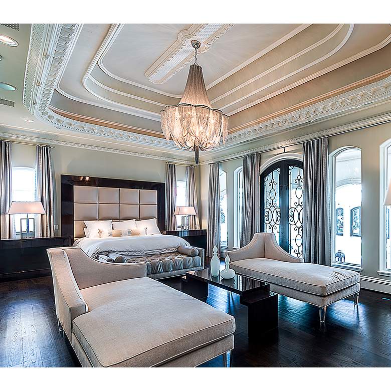 Image 6 Maxim Chantilly 22" Wide Nickel Jewelry Chain Chandelier more views