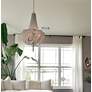 Maxim Chantilly 22" Wide Nickel Jewelry Chain Chandelier in scene