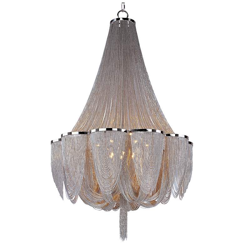 Image 2 Maxim Chantilly 34" Wide Nickel Jewelry Chain Chandelier