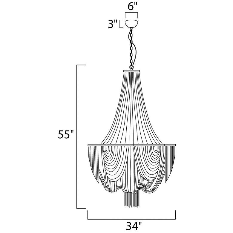 Image 6 Maxim Chantilly 34" Wide Nickel Jewelry Chain Chandelier more views