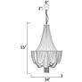 7_Maxim Chantilly 34" Wide Nickel Jewelry Chain Chandelier more views