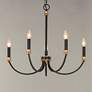 1_Maxim Charlton 26" Wide Black 5-Light Candelabra Chandelier