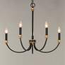 Maxim Charlton 26" Wide Black 5-Light Candelabra Chandelier