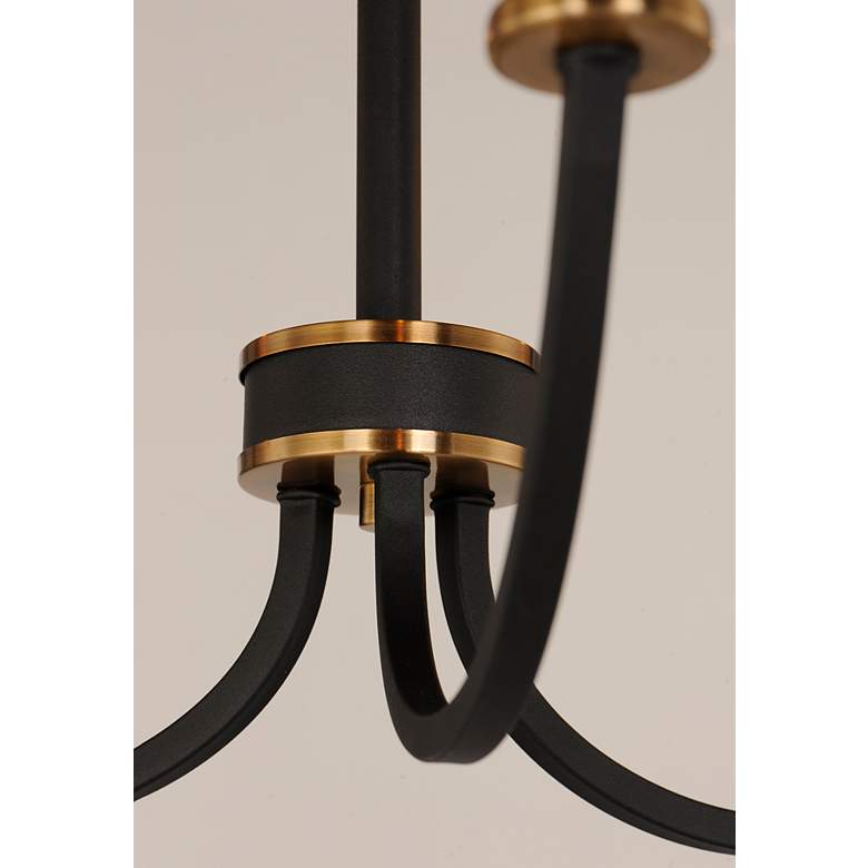 Image 3 Maxim Charlton 26" Wide Black 5-Light Candelabra Chandelier more views