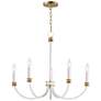 1_Maxim Charlton 26" Wide Weathered White 5-Light Chandelier