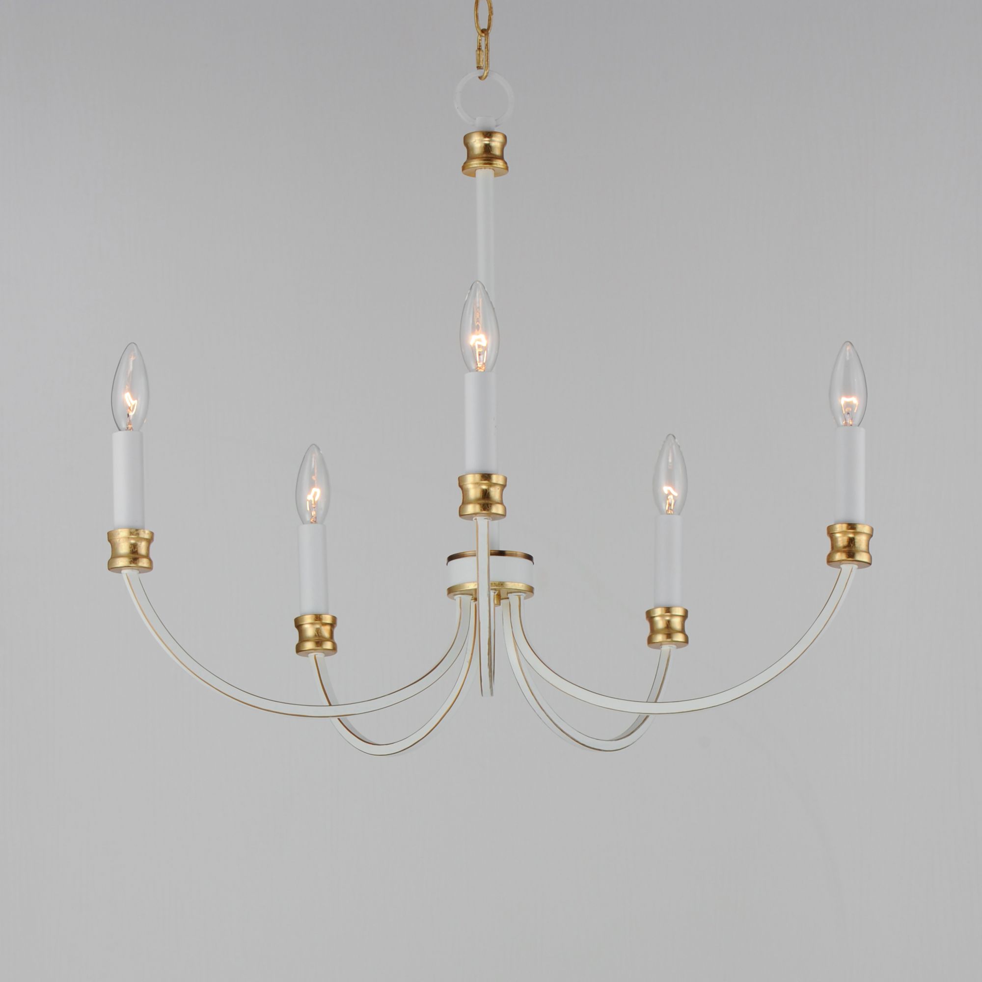 Image 3 Maxim Charlton 26" Wide Weathered White 5-Light Chandelier more views