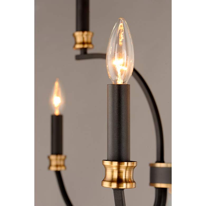 Image 4 Maxim Charlton 30" Wide Black 9-Light Tiered Candelabra Chandelier more views