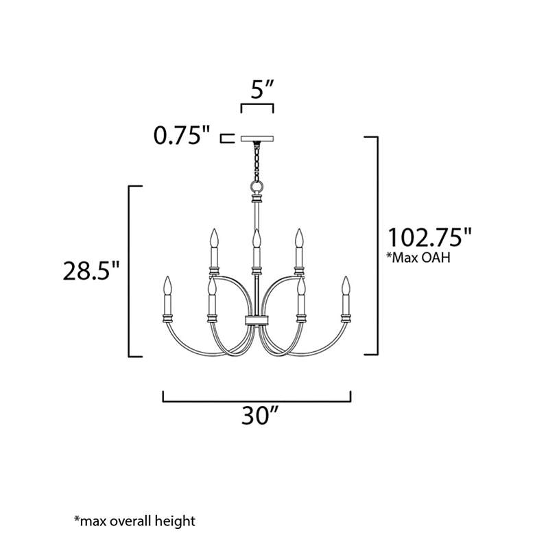 Image 6 Maxim Charlton 30" Wide Black 9-Light Tiered Candelabra Chandelier more views