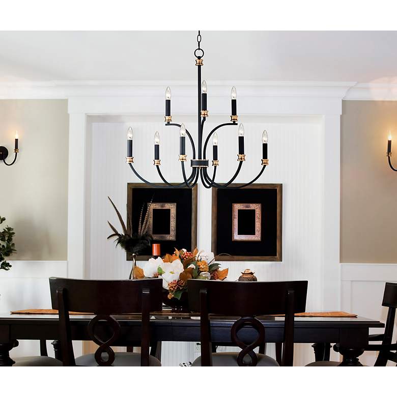 Image 7 Maxim Charlton 30" Wide Black 9-Light Tiered Candelabra Chandelier more views