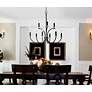 7_Maxim Charlton 30" Wide Black 9-Light Tiered Candelabra Chandelier more views