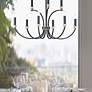 Maxim Charlton 30" Wide Black 9-Light Tiered Candelabra Chandelier