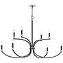 1_Maxim Charlton 48" Wide Black 8-Light 2-Tier Chandelier