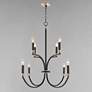 3_Maxim Charlton 48" Wide Black 8-Light 2-Tier Chandelier more views