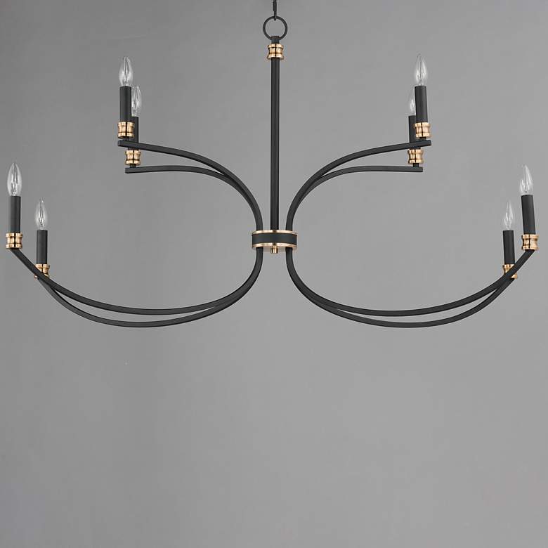 Image 4 Maxim Charlton 48" Wide Black 8-Light 2-Tier Chandelier more views